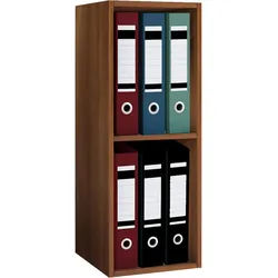 Mid.you Aktenregal , Nussbaumfarben , Holzwerkstoff , 34x72x30 cm , Büromöbel, Büroregale, Aktenregale