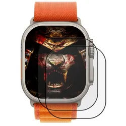 2x 9H Panzerhartglas für Apple Watch Ultra 2 49mm 3D KLAR Displayschutz Hartglas Schutzglas Displayglas Echtglas Tempered Panzerglas Glasfolie Sicherheitsglas