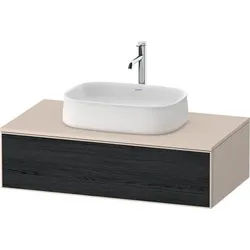 Duravit Zencha Konsolenwaschtischunterbau wandhängend Eiche Schwarz & Taupe Matt & Supermatt 1000x55 ZE4811016830000