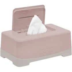 Bebe Jou Feuchttücher-Box , Altrosa , Kunststoff , 13x9x21 cm , Grüner Punkt , Pflegen, Babypflegeprodukte