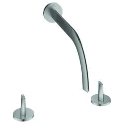 GROHE 3-Loch-Waschtisch-Wandbatterie, Atrio Icon 3D 20665 edelstahl, 20665SD0 20665SD0