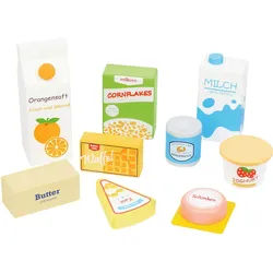 My Baby Lou Kaufladenzubehör , Multicolor , Holzwerkstoff , 9-teilig , unisex , EN 71 , Spielzeug, Lernspiele