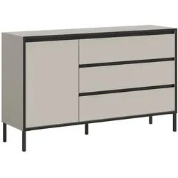 xonox.home Sideboard Sideboard Tron, Kaschmir / schwarz, Sideboard, Kommode, Schrank, Anrichte, Breite 140 cm