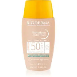 Bioderma Photoderm Nude Touch mineralisches Bräunungsfluid für das Gesicht SPF 50+ Farbton Very light 40 ml