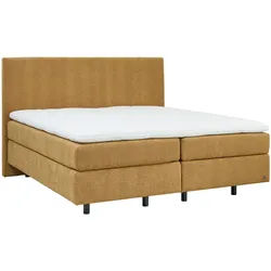 Dieter Knoll Boxspringbett , Bernsteinfarben , Kunststoff , Eiche, Fichte , Schichtholz, Sperrholz, Hartholz , H2 + H3 , 7-Zonen , Höhe ca. 20 cm , 180x200 cm , gepolstertes Kopfteil, Stoffauswahl, Topper durchgehend, in verschiedenen Größen erhältlich, Kopfteilauswahl, Matratze geteilt , Holzmöbel, Holzbetten, Boxspringbetten Holz