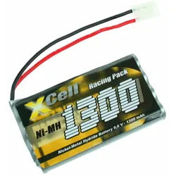 XCELL Ni-MH Akku 114363 RC-Pack, 9,6 V, 1300mAh, L4x2