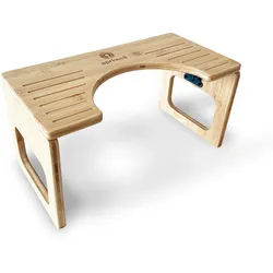 Apriwell Toilettenhocker Klappbarer und aus Bambus 1 St braun