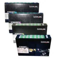 Lexmark X746 Toner Cartridge CMYK Pack of 4