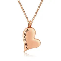Order & Smile Schmuck Herzkette Herz Gedenkanhänger: Asche Anhänger Kette zum Befüllen goldfarben