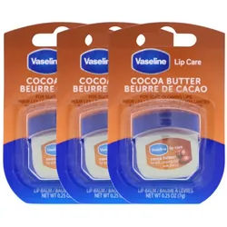 Vaseline Lippenpflegestift 3x Vaseline Lip Therapy Cocoa Butter je 7g Pflegender Lippenbalsam für