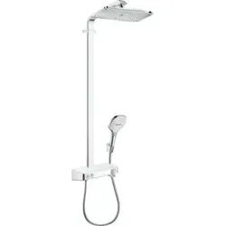 hansgrohe Showerpipe Raindance E mit Thermostat, 1jet, weiß/chrom