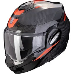 Scorpion EXO-Tech Evo Carbon Rover, Modularhelm - Schwarz/Rot - S