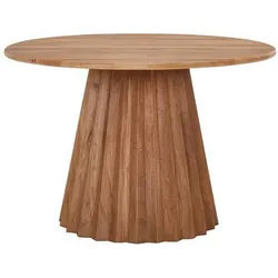 Livetastic Esstisch , Naturfarben , Holz , Mangoholz , vollmassiv , rund , konisch, Säule , 115x76x115 cm , Esszimmer, Esstische, Esstische rund