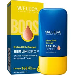 WELEDA Gesichtsserum EXTRA RICH OMEGA SERUM DROPS, stärkt die Hautbarriere, schenkt deiner Haut neue Energie und Pflege gelb