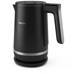 Philips Wasserkocher HD9396/90 7000 Series, doppelwandig, mit 6 Temperatureinstellungen, 1,7 l, 2200 W, aus lebensmittelechtem Edelstahl, mit Warmhaltefunktion schwarz