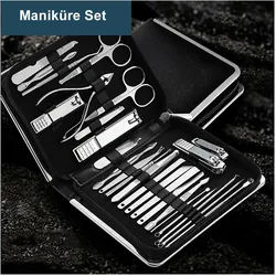 TPFBeauty Maniküre- & Pediküre-Set 26-teilig aus Kunstleder - Weiß