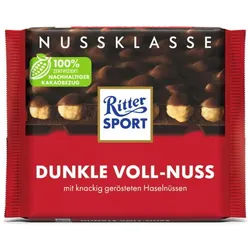 Ritter Sport Nuss Klasse Dunkle Voll-Nuss 100G