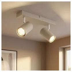 GLOBO LIGHTING Deckenleuchte, Leuchtmittel nicht inklusive, Deckenleuchte Deckenlampe Wohnzimmerlampe Metall sandfarben drehbar