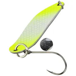 Fishing Tackle Max Kunstköder Spoon Hammer 2,4 g neon gelb lumi / schwarz m. Glitter lumi gelb|schwarz