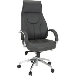 Mid.you Chefsessel , Grau , Textil , Drehkreuz , 72x125x66 cm , Wippmechanik mit Härtegradeinstellung, ergonomische Rückenlehne , Büromöbel, Bürostühle, Chefsessel