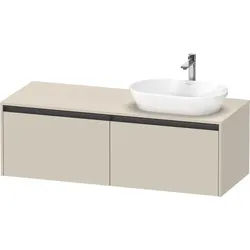 Duravit Ketho.2 Konsolenwaschtischunterbau wandhängend Taupe Supermatt 1400x550x459 mm - K24888R8383 K24888R83830000