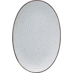 Landscape Servierplatte , Beige , Keramik , Vintage , oval , 21x31 cm , Lfgb, Handmade Quality , handbemalt , Geschirr, Tischkultur & Serviergeschirr, Servierplatten