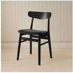 Hammel Furniture Esszimmerstuhl Mosbøl, Stuhl, Massivholz mit gepolstertem Sitz – robust & komfortabel, Massivholz, gepolsterte Sitzfläche, versch. Farbvarianten schwarz