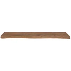 SAM® Wandregal Amara, massives Akazienholz, Baumkante, verschiedene Größen braun 100 cm x 2,6 cm x 20 cm