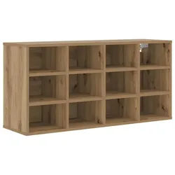 vidaXL Schuhschrank 103 x 30 x 51 cm Schuhschrank Eiche handwerklich 103x30x51 cm Spanplat braun