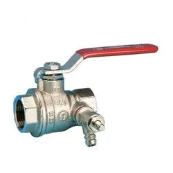 F x f fullway ball valve with drain-off and red steel lever