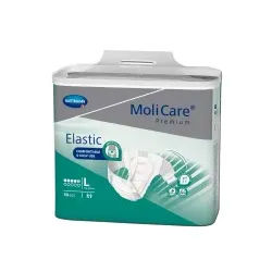 MoliCare® Premium Elastic Inkontinenzslip, 5 Tropfen, Slip zur Anwendung bei mittlerer Inkontinenz, 1 Beutel = 30 Stück, Größe L, Bauchumfang 115-145 cm