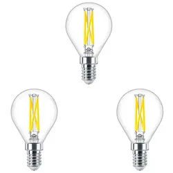 3-pack Leuchtmittel LED 2,5W Glas Krone (340lm) Dimmbare E14 - Philips