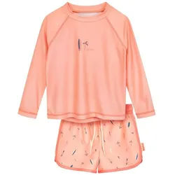 Playshoes Badeshorts UV-Schutz Bade-Set 1-1-Arm Surfbrett Palme rosa 86/92 - ca. 18-24 Monate