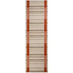 Läufer , Creme, Orange , Textil , meliert , rechteckig , 60x350 cm , Grüner Punkt, Textiles Vertrauen - Oeko-Tex®, Reach, Made in EU, Oeko-Tex® Standard 100, Made in Europe, Oeko-Tex® Made IN Green , für Fußbodenheizung geeignet, in verschiedenen Größen erhältlich, wasserabweisend, antistatisch, pflegeleicht, strapazierfähig, leicht zusammenrollbar , Teppiche und Böden, Teppiche, Teppichläufer, Läufer