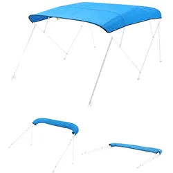 VEVOR Ersatz-Bootsverdeck Bootsmarkise Bimini Top für Boote 246-262cm Blau