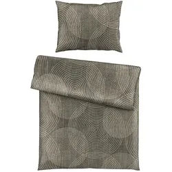 Novel Bettwäsche , Braun , Textil , Blume , 140x200 cm , pflegeleicht, atmungsaktiv, schadstoffgeprüft , Heimtextilien, Bettwäsche & Leintücher, Bettwäsche, Satin-Bettwäsche