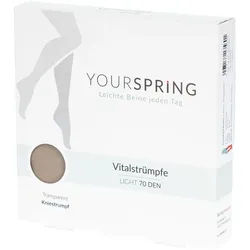 Yourspring Light Stützkniestrumpf transparent