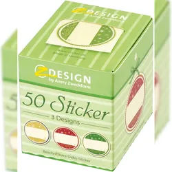 Z-Design Sticker auf Rolle Motiv Geschenkbeschriftung rund 38mm 3 Motive 50 Stück