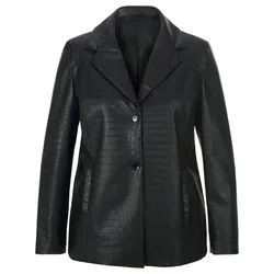 Le blazer à col tailleur Emilia Lay noir