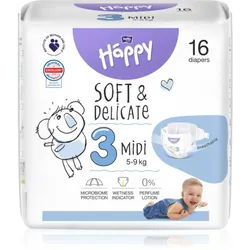 Bella Baby Happy Soft&Delicate Size 3 Midi Einwegwindeln 5-9 kg 16 St.