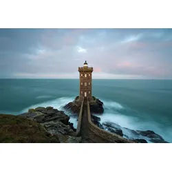 Papermoon Fototapete Turm im Wasser bunt 3,5 m x 2,6 m