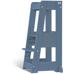 tiSsi Lernturm , Blau , Holz , Buche , massiv , 40x89x40 cm , Made in Europe , Holzmöbel, Sitzgelegenheiten Holz, Hochstühle und Tischsitze Holz