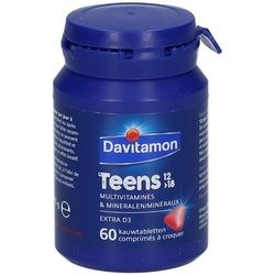 Davitamon Teens 12>18 Multivitamin Erdbeere - Energie, Widerstandskraft