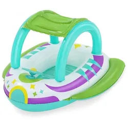 Bestway Kinder-Schlauchboot Space Splash, Raumschiff, mit Sonnenschutzdach, 98 x 95 x 61 cm bunt