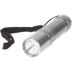 LED-Taschenlampe Basic 1 Watt LED, edles Aluminiumgehäuse, farblich sortiert, inklusive Batterien