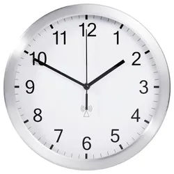 TFA Dostmann Wanduhr TFA Dostmann 98.1091.02 Funk Wanduhr 25 cm x 40 mm Aluminium (matt) weiß