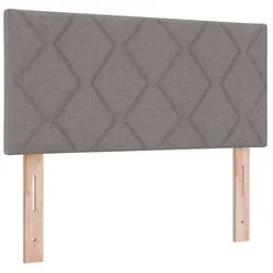 vidaXL Bett LED Kopfteil Taupe 100 cm Stoff (1-tlg)
