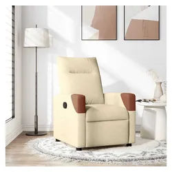 vidaXL Relaxsessel, Relaxsessel Creme Stoff