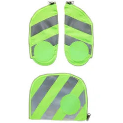 ergobag Schulzubehör Fluo-Zip Set mit Reflektorstreifen, 3-tlg. ab 2019 Grün