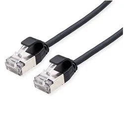 ROLINE U/FTP DataCenter Patchkabel Cat.6A (Class EA) LAN-Kabel, RJ-45 Männlich (Stecker), RJ-45 Männlich (Stecker) (500.0 cm), LSOH, slim schwarz